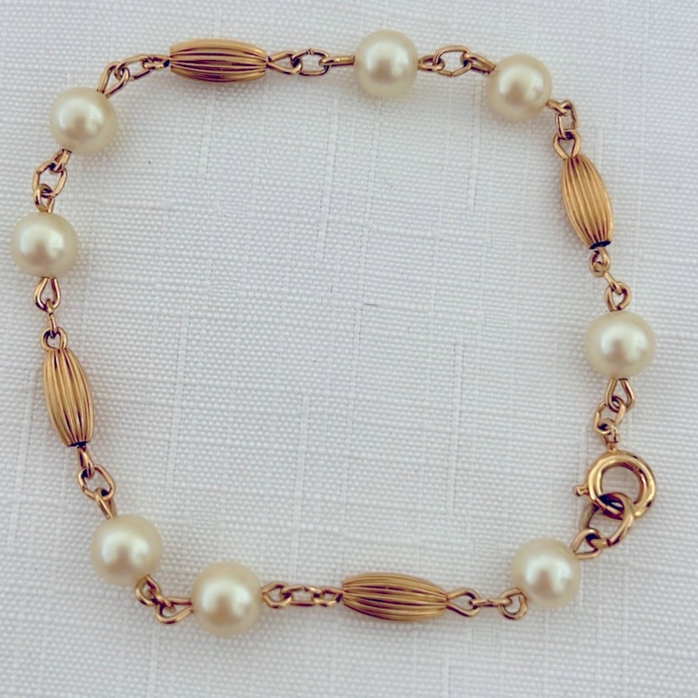Vintage / Pearl and Gold Plated Beads - Picture 2 of 6